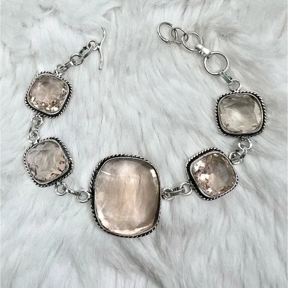 Morganite 925 Bracelet - Picture 4 of 7